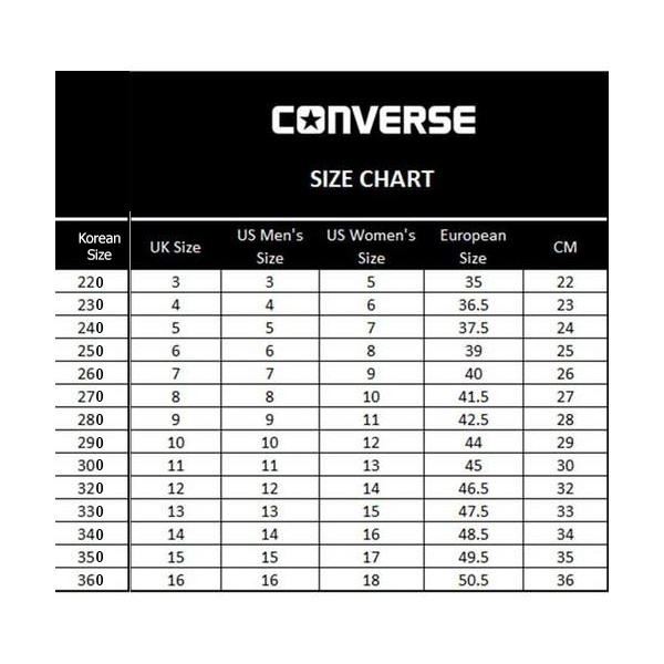 converse shoe size guide - 58% remise 
