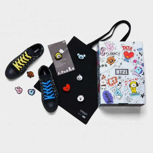 CONVERSE X BT21 CHUCK TAYLOY ALL STAR LOW TOP - BLACK