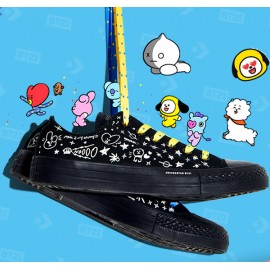 CONVERSE X BT21 CHUCK TAYLOY ALL STAR LOW TOP - BLACK
